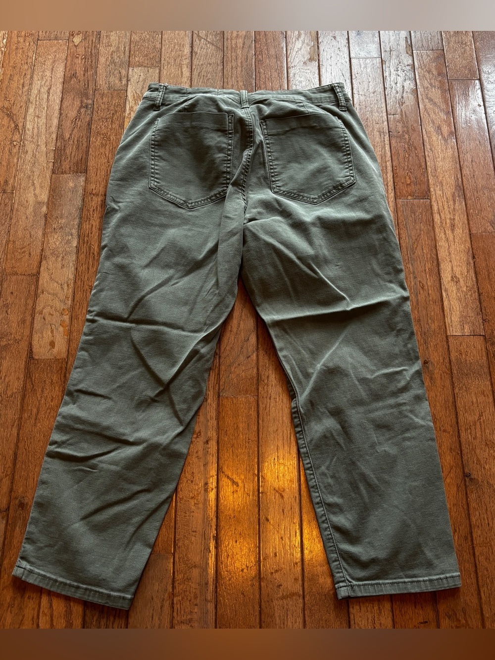 Womens Cosmic Blue Love olive green pants-30 - Picture 8 of 8